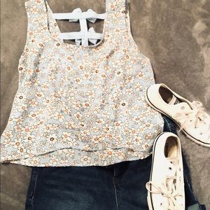 Floral Blue Top